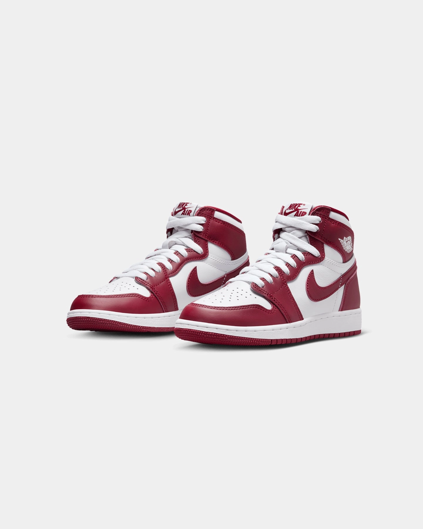 Jordan Kids' Air Jordan 1 High OG (GS) "Team Red" White/Team Red Lace Loop