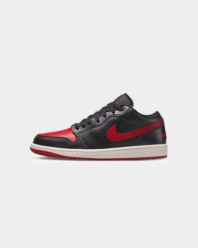 most gym Flexible Midsole Construction Jordan Women's Air Jordan 1 Low "Bred Sail" Black/Red