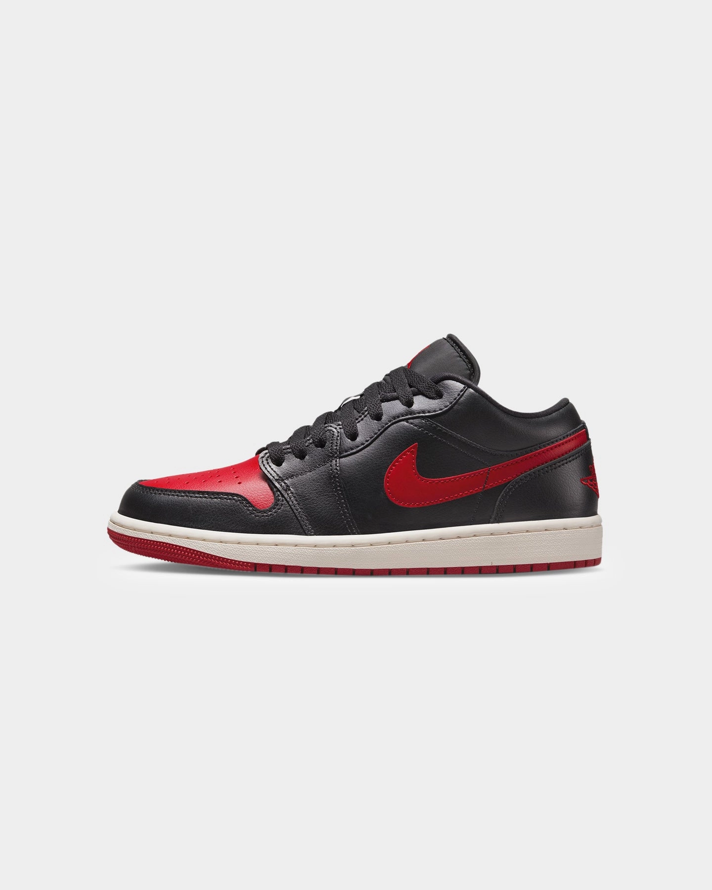most gym Flexible Midsole Construction Jordan Women's Air Jordan 1 Low "Bred Sail" Black/Red