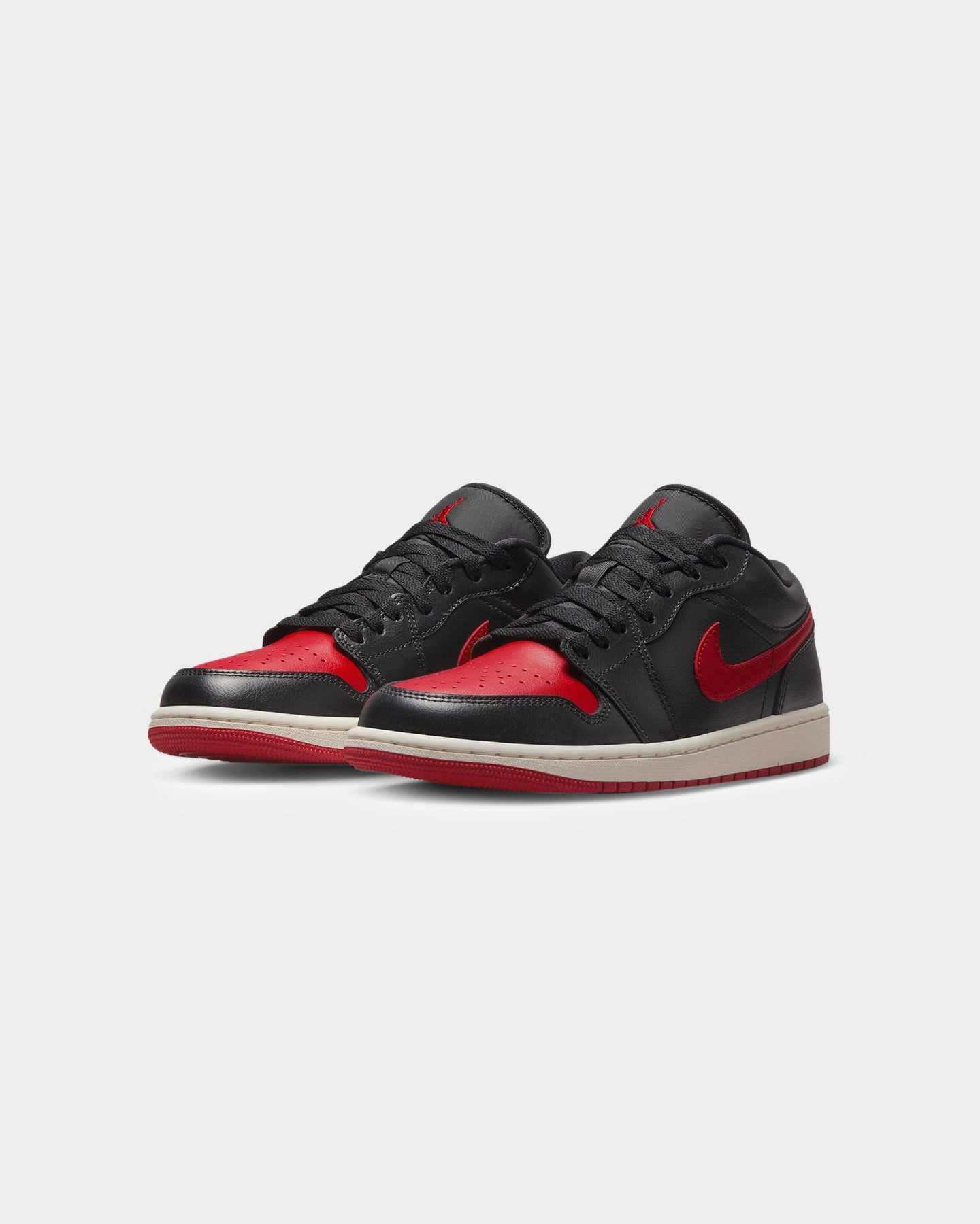 Jordan Women's Air Jordan 1 Low "Bred Sail" Black/Red tint Reliable stability