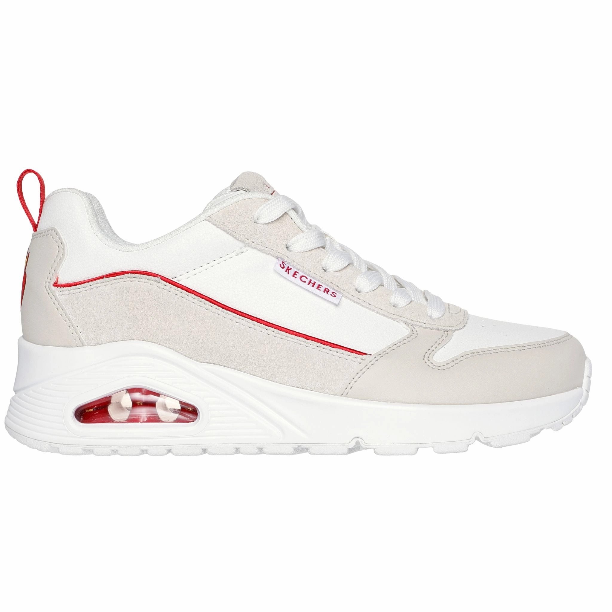 Busy Schedule Skechers Women's 177949 UNO Ricardo Cavolo Flaming Love White Natural Casual Shoes