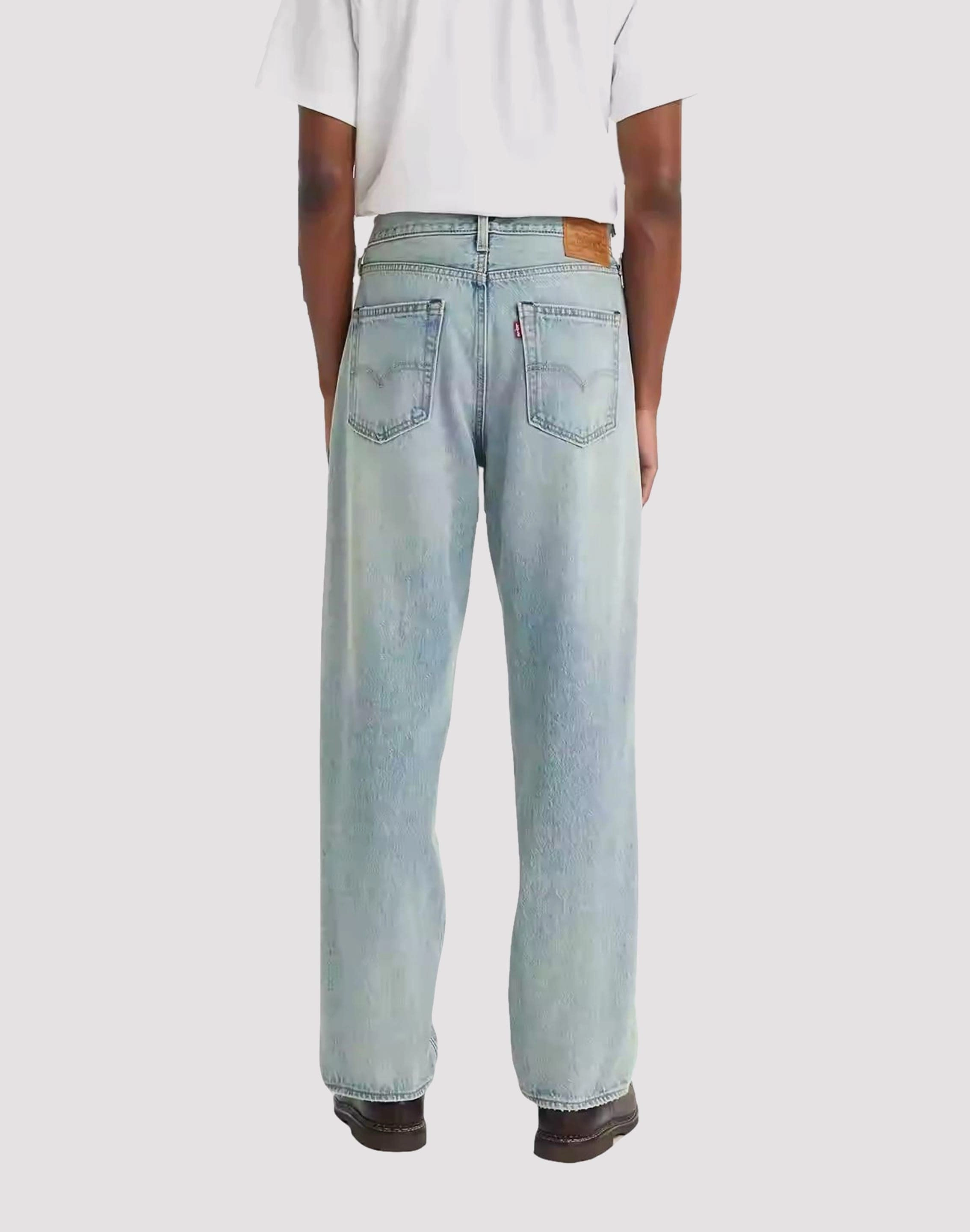 Levi 568 Patch Yourself Premium Loose Denim Jeans Elastic Ankle Cuff Sporty Comfort