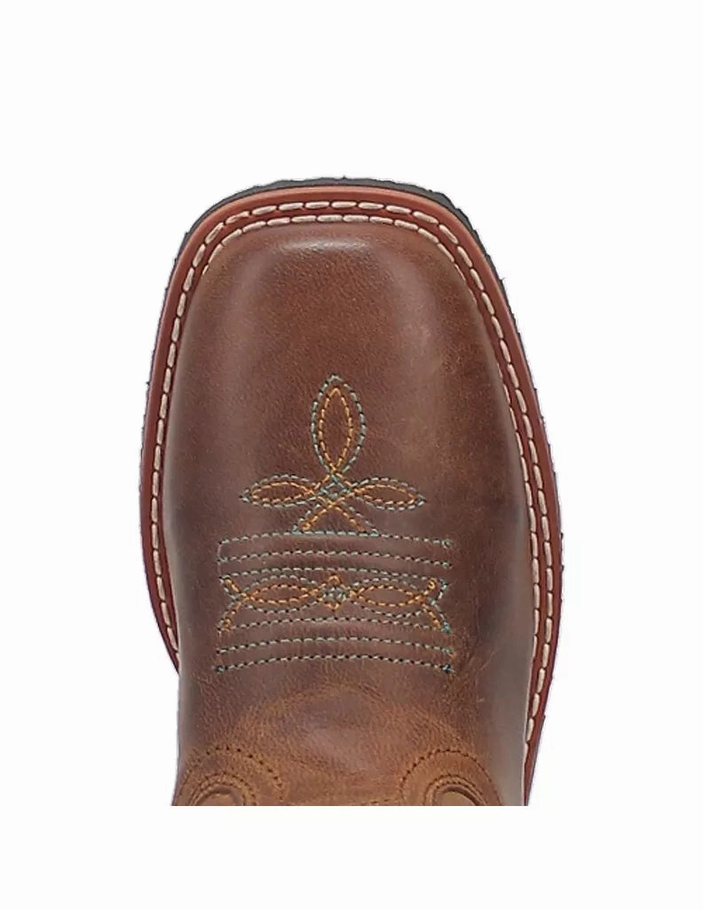 Utility Design Snow Explorer YOUTH Dan Post Western Boots Girls Starr Inlay Square Toe Brown DPC3828